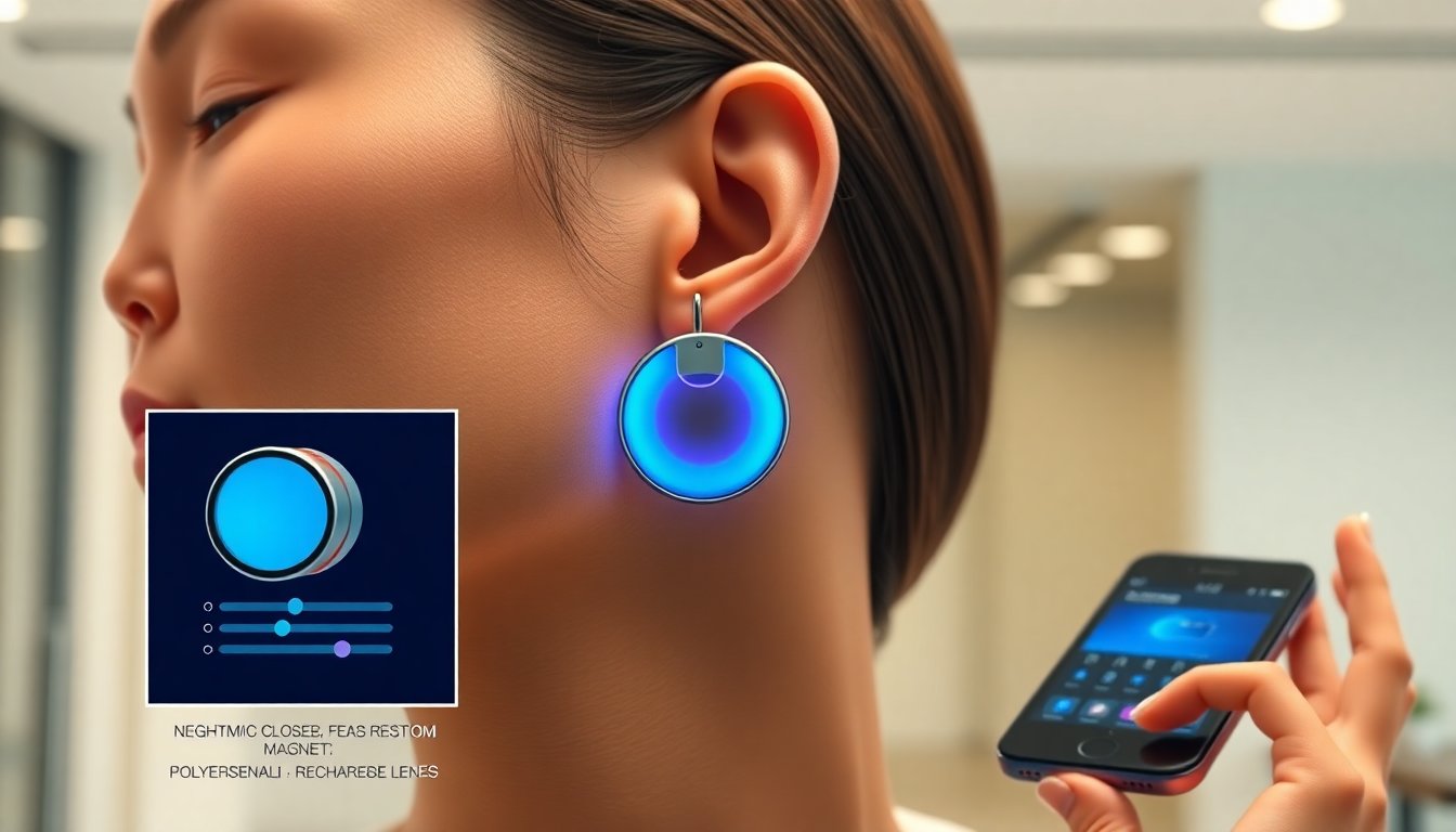 nblwsper digital magnetic cyber earrings